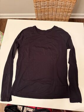 lululemon athletica Swiftly Tech Long Sleeve Crew Top - Black size xL
